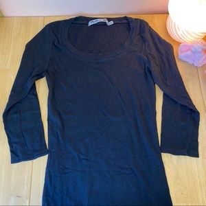 🚨 SOLD 🚨 Michael Stars 3/4 Sleeve Top, Black One Size